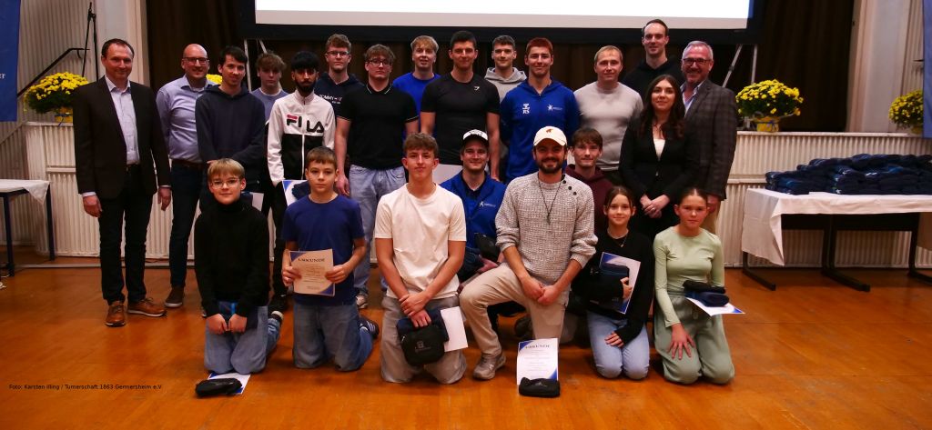 Von der Stadt Germersheim geehrte Volleyballer