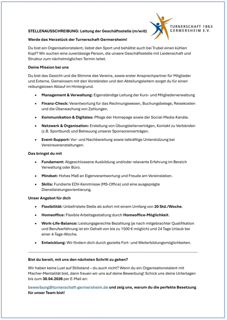 2026-03-25_Stellenausschreibung_Geschäftsstelle Stellenausschreibung_Geschäftsstelle
