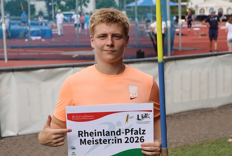 Rheinland-Pfalz-Meister 2026 im Speerwurf MU18: Leon Popp
