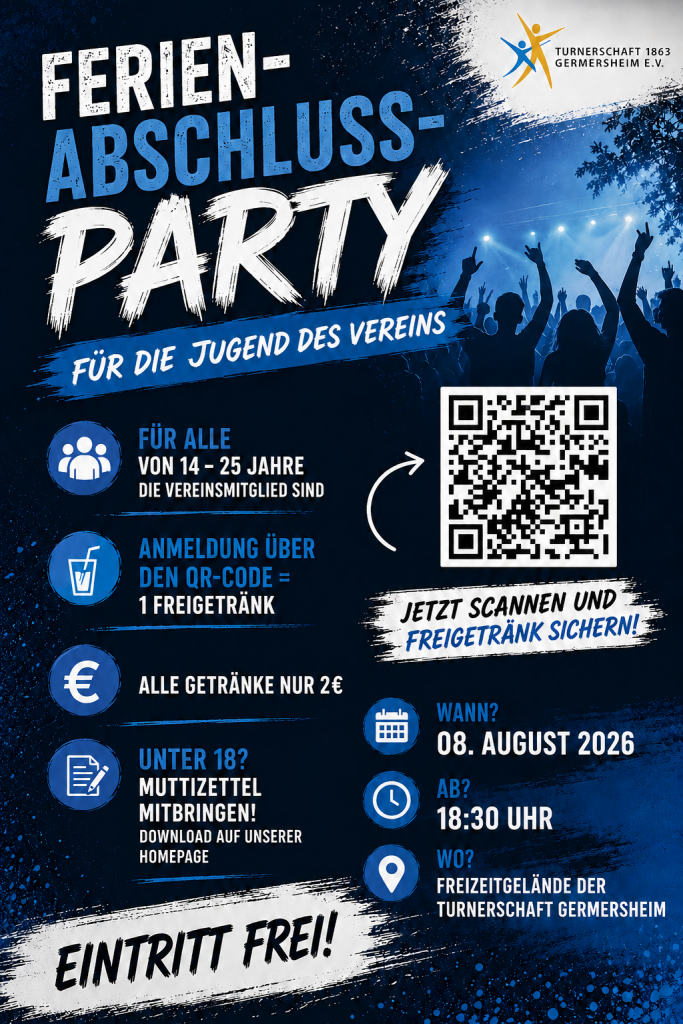 Flyer FERIEN-ABSCHLUSS-PARTY 2026 Flyer FERIEN-ABSCHLUSS-PARTY 2026