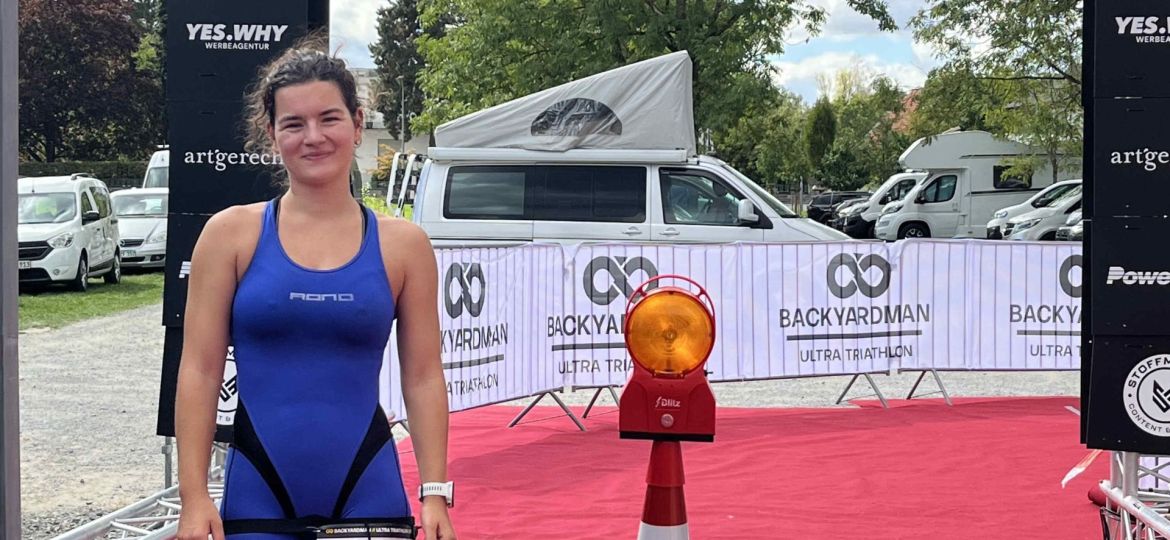 Helene Heinrich nach Beenden der ersten von 16 Runden
